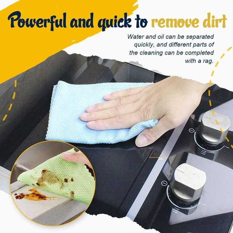 Universal Cleaning Cloths Fish Scale Cloth Rag Super Absorbent Scouring Pad Kitchen Washing Cleaning Wipes Home Cleaning Towel