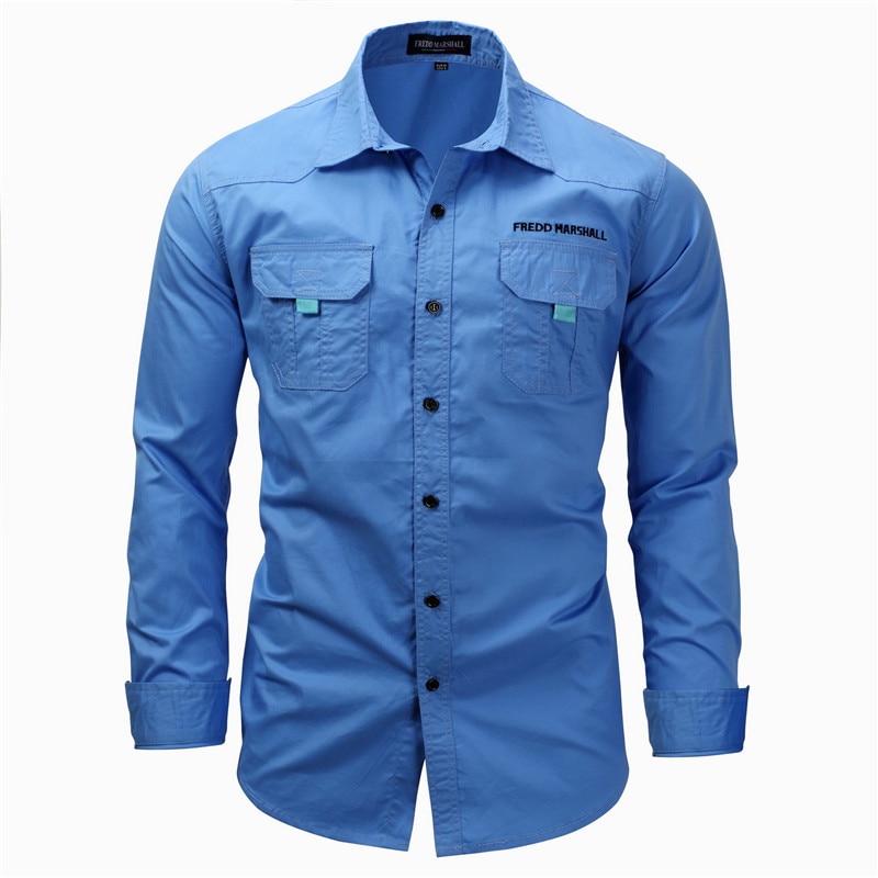 Top brand Men's Denim Shirts Men Long Sleeve Jean Solid Color 100% Cotton Male Brand Casual Shirt Camisa Masculina European Plus