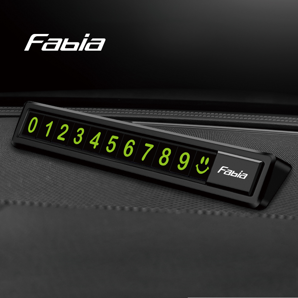 Temporary Car Parking Card Auto Accessories For Skoda Octavia Fabia Rapid Superb Kodiaq Scala Karoq Citigo Kamiq Roomster Enyaq: Orange