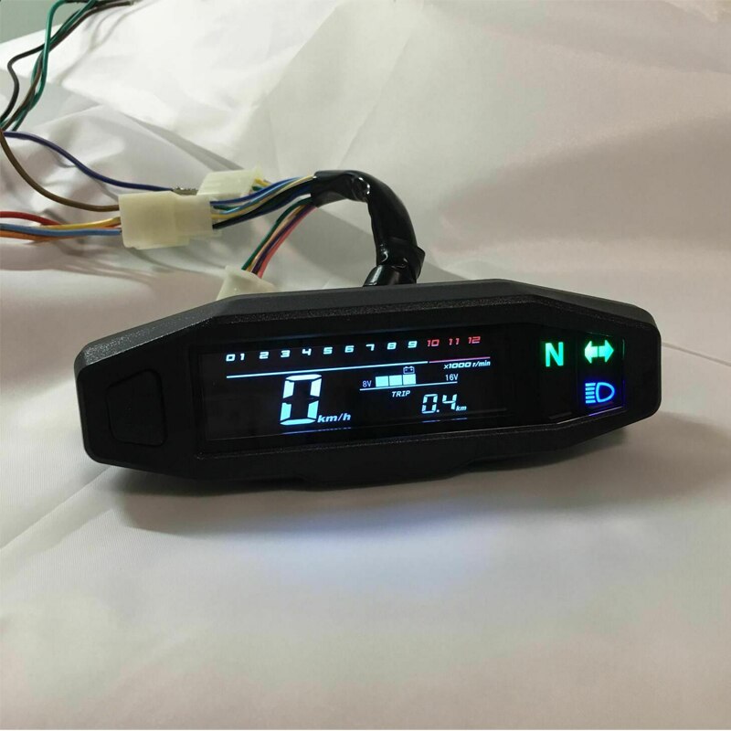 Motorcycle LCD Meter Speedometer RPM Universal Digital Odometer Electric Injection And Carburetor Meter For Russian KR200