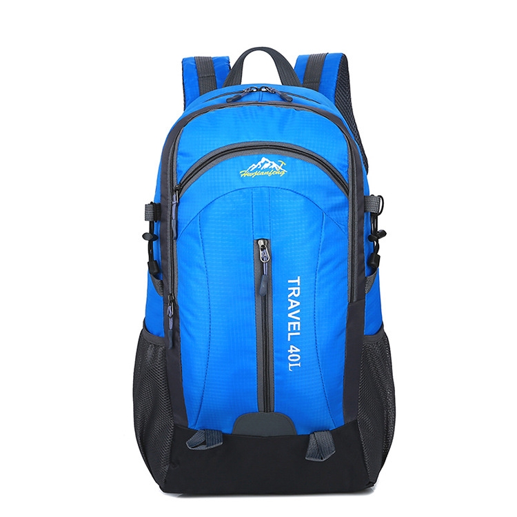 Men Backpack USB Charging 40L Large Capacity Out Door For Male Bag Waterproof Casual Backpacks Unisex Black Travel Backpacks: Blue