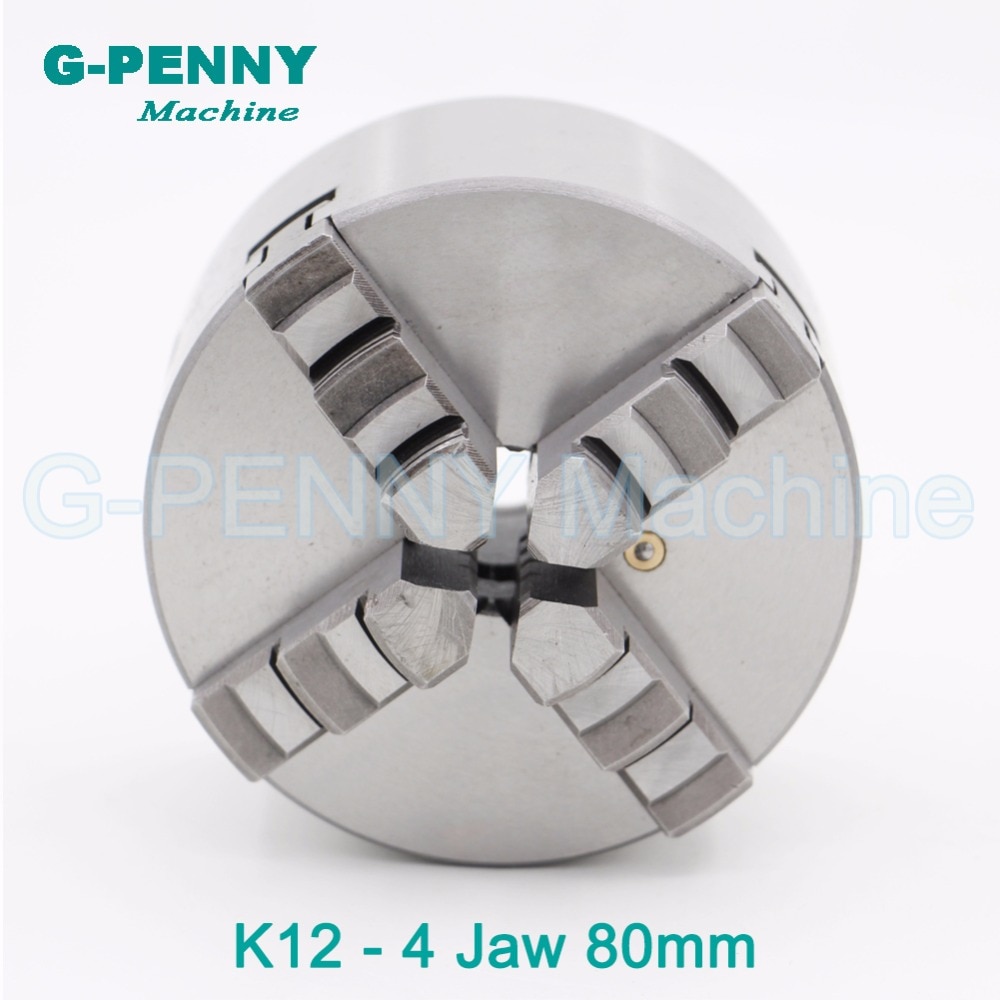 CNC 4th axis / A axis 80mm 4 jaw Chuck self-centering manual chuck four jaw for CNC Engraving Milling machine CNC Lathe Machine