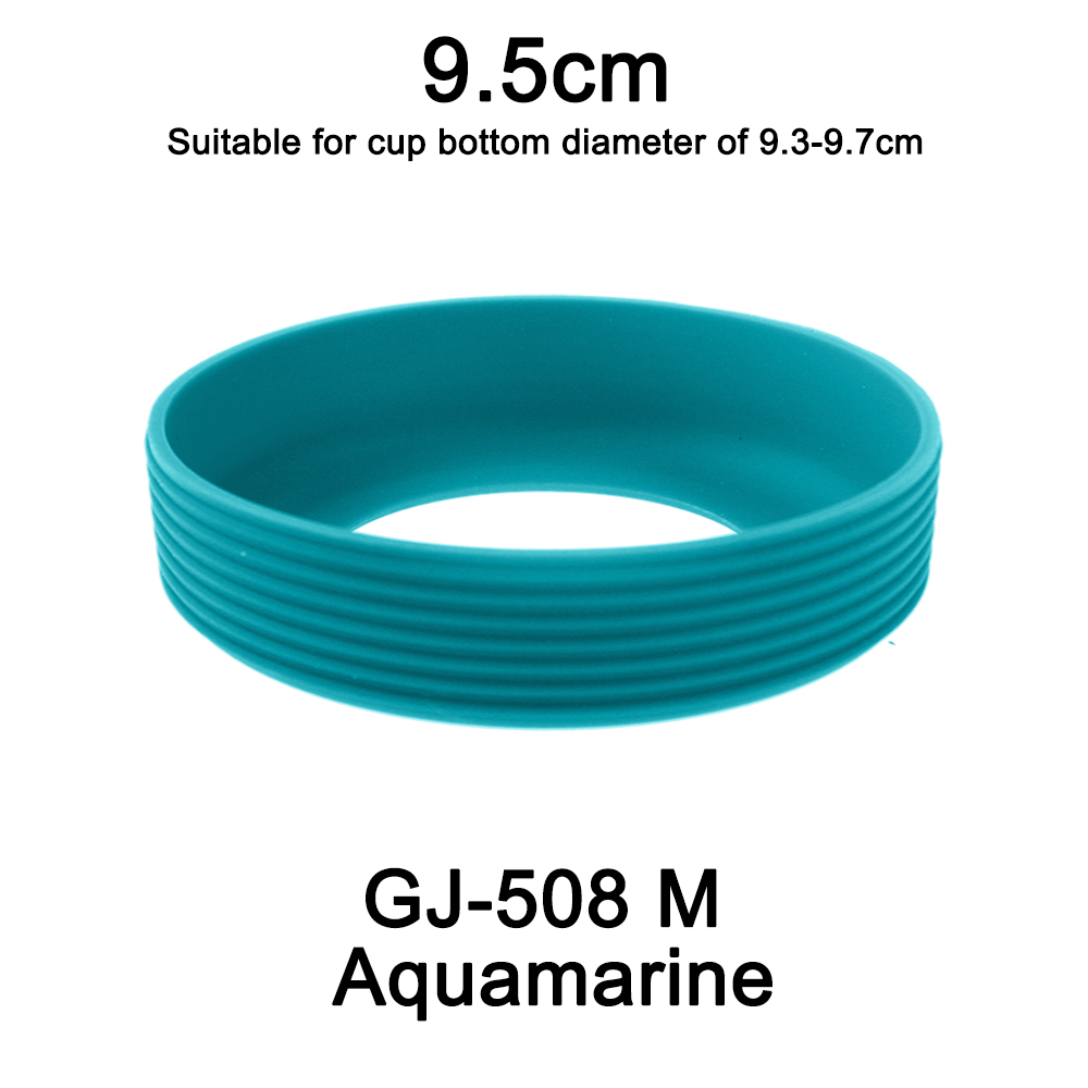 1pc diâmetro 9.5cm 24g rosqueado copo de silicone macio capa inferior resistente ao desgaste anel manga anti deslizamento boa dureza elástica: Chocolate