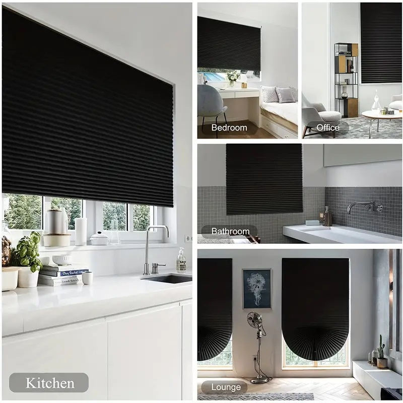 Plisserade rullgardiner non-woven zebragardiner högskuggande mörkläggningsgardin sovrum vardagsrum badrum balkongdekor