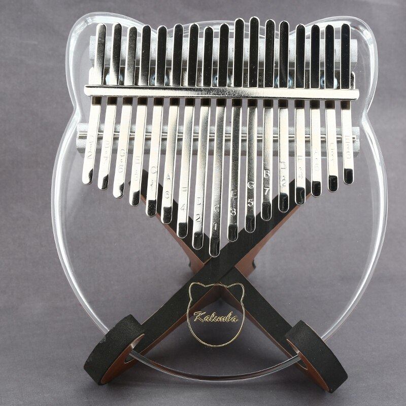 Kalimba de 17 teclas, Piano de pulgar acrílico, 17 teclas, instrumento de teclado transparente Mbira
