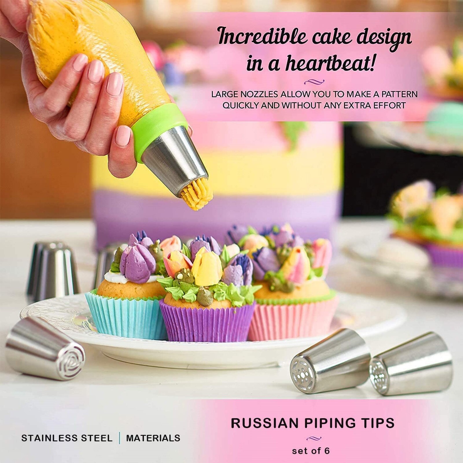 285PCS Cake Decorate Supplies Kit Turntable Stand Baking Supplies Suitable for beginners Cake Icing Smoothing Tool