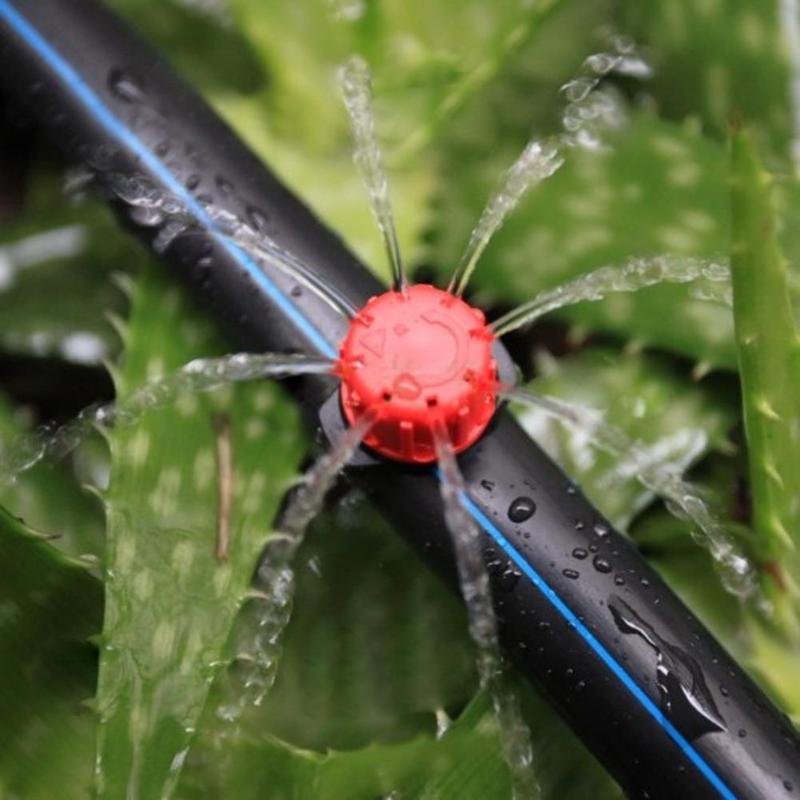 100pcs/set Sprinkler Garden Irrigation Micro Flow Dripper Drip Head Irrigation Sprinklers Adjustable Water Dripper Head