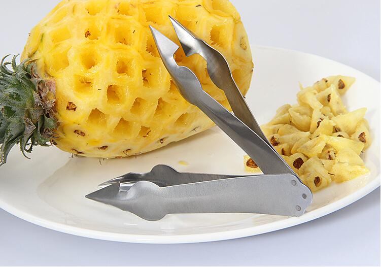 Clipe removedor de semente de abacaxi, aparelho de aço inoxidável para descascar abacaxi, ferramenta de cozinha prática para casa