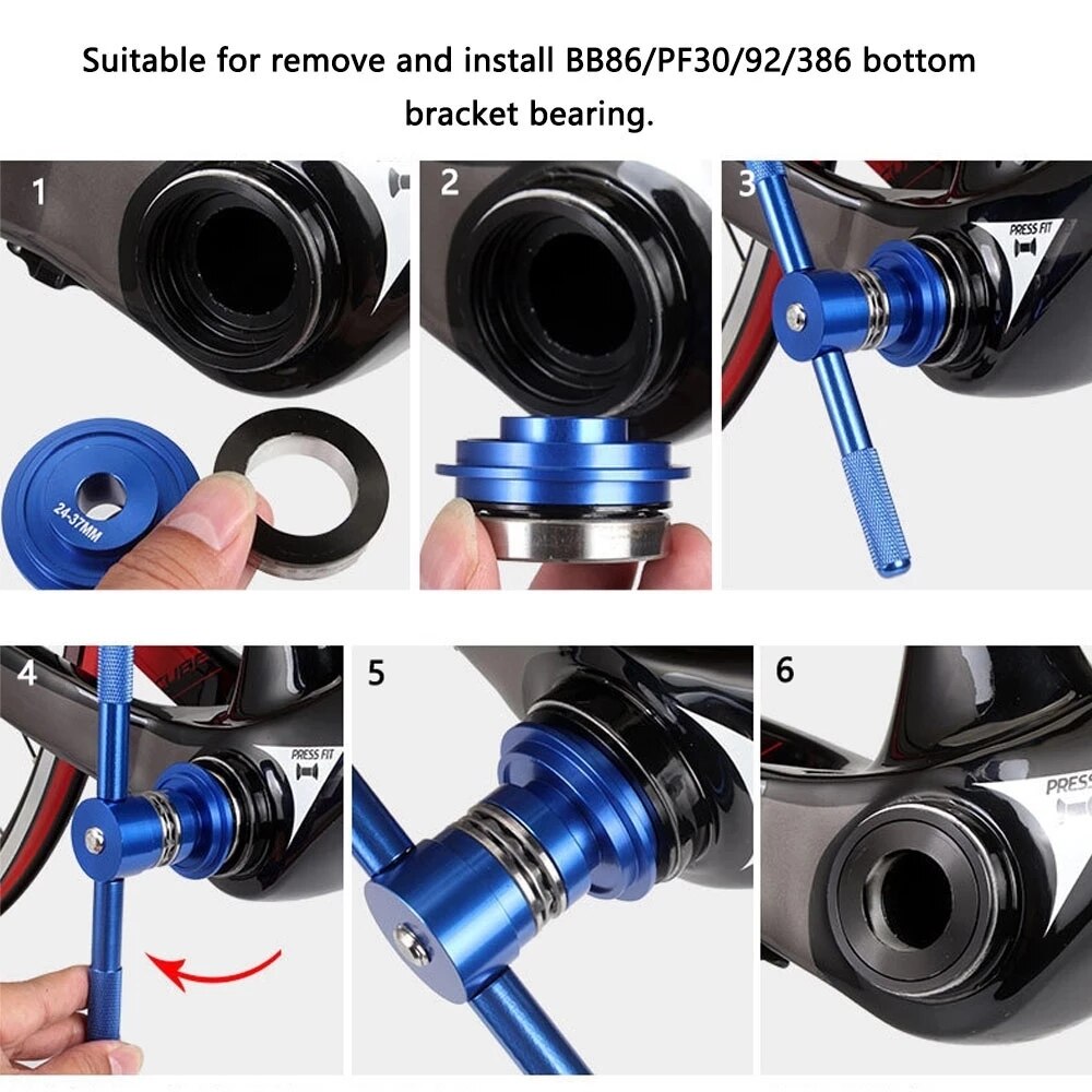 Bicycle Bottom Bracket Bearing Remove Install Tool MTB Road Bike Bearing Press Repair Installation Tool Kit for BB86/PF30/92/386