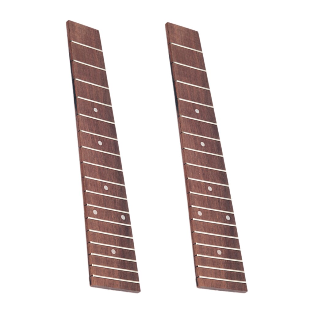 2 Pcs of Pack Rosewood 4 String Hawaii Guitar 17 Frets Fretboard for 23 inch Ukulele