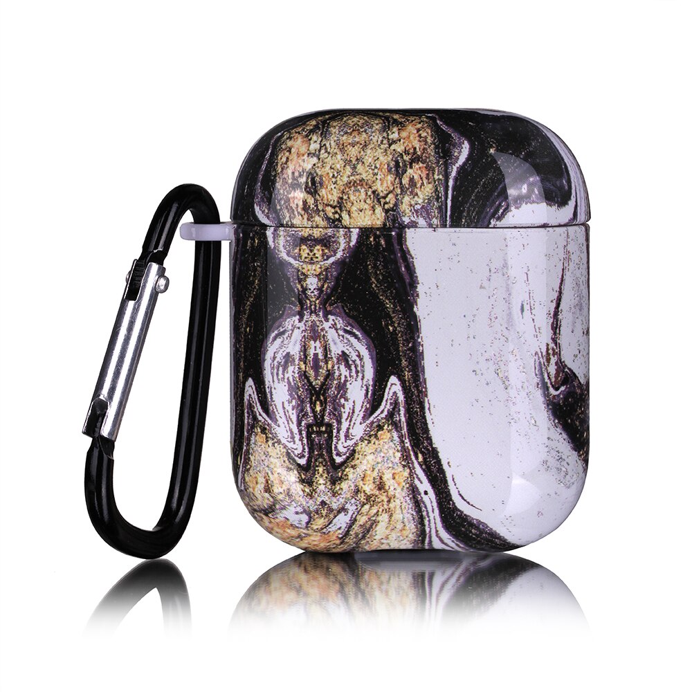 Marmor mønster etuier til airpods 1 2 øretelefon cover sødt cover til apple airpods 2 air pods 1 shell ærme coque: 03