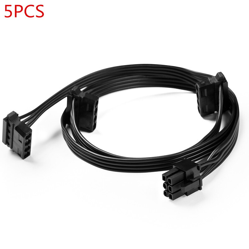 PCIe 6Pin 1 to 3 IDE GPU PCI-e 8Pin to 2 Port 6+2pin Power supply Cable for CORSAIR RM850 CX850M CX750M CX600M CX500M CX430M: 5pcs 6P to 3 IDE