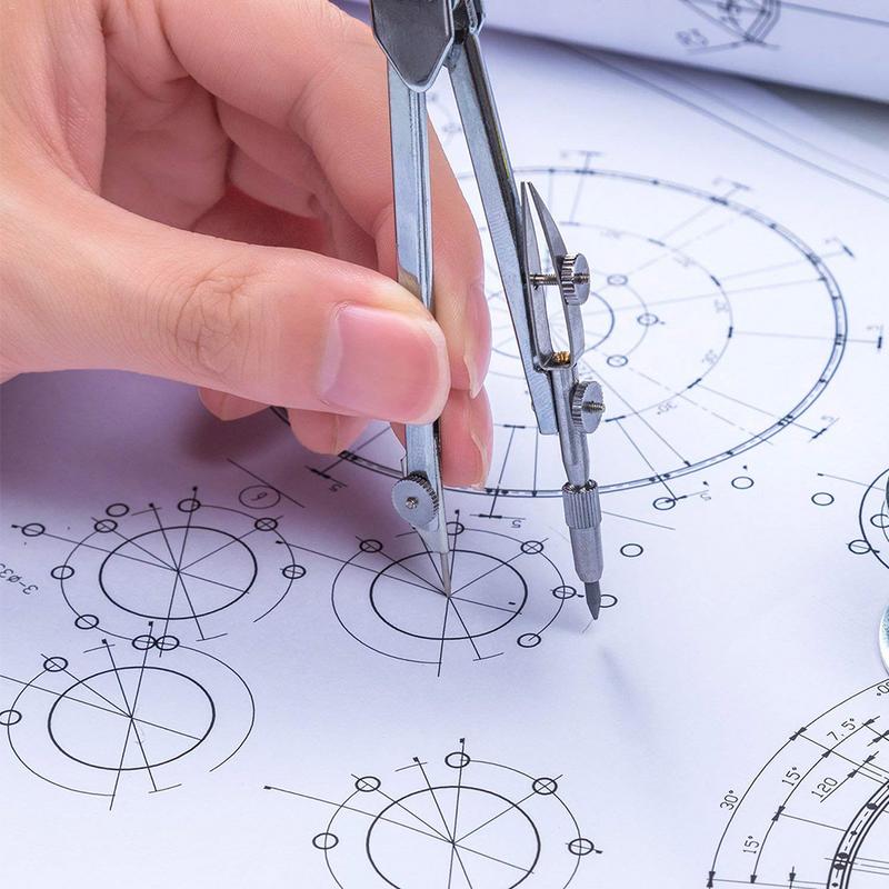 Tekening Kompas Roestvrij Staal Student Kompas Math Geometry Gereedschap Voor Cirkels Geometrie Tool Set Schoolbenodigdheden Voor Studenten