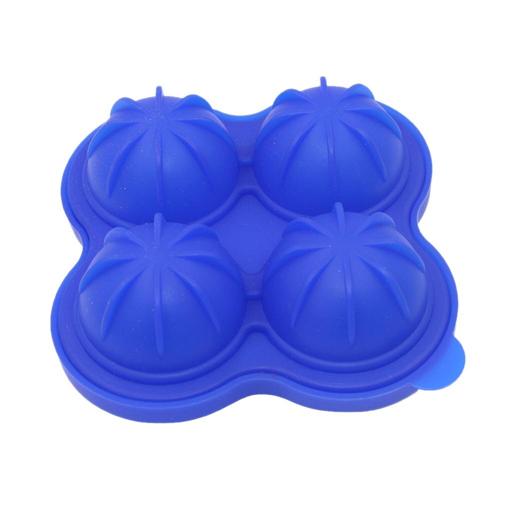 Saingace Silicone boule de glace moule boule de glace moule Silicone quatre trous boule de glace moule Cube plateau fête whisky Cocktail boisson froide bonbons: BU