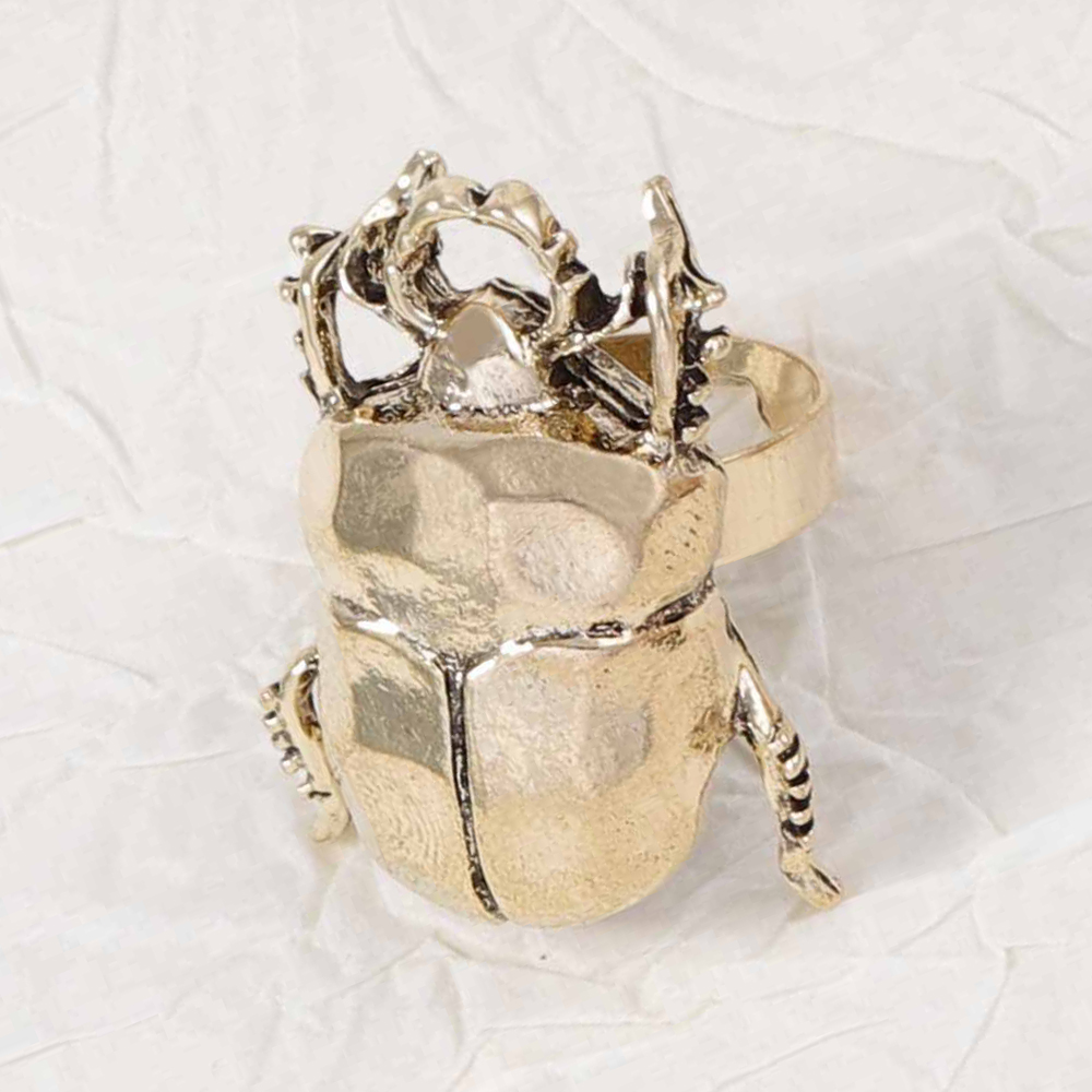 Bague d'ouverture d'insecte rétro, Animal coccinelle cigale Punk, anneau réglable ouvrable pour femmes, nouvelle tendance, bijoux, accessoires