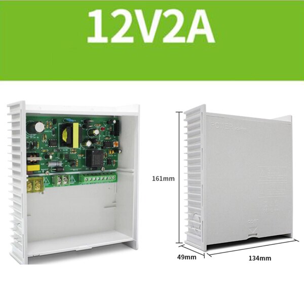 Door Access Control System Switch Power Supply DC 12V 3.5A 5A AC 90~260V for Fingerprint Access Control Machine: AC 100-240V 2A