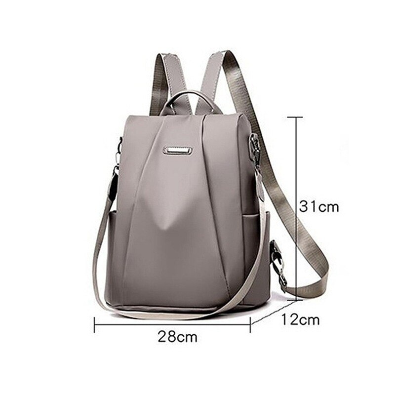 Women Travel Backpack Handbag Travel Bag Anti-Theft Oxford Cloth Backpack Black Larger Capacity Casual Backpack Women