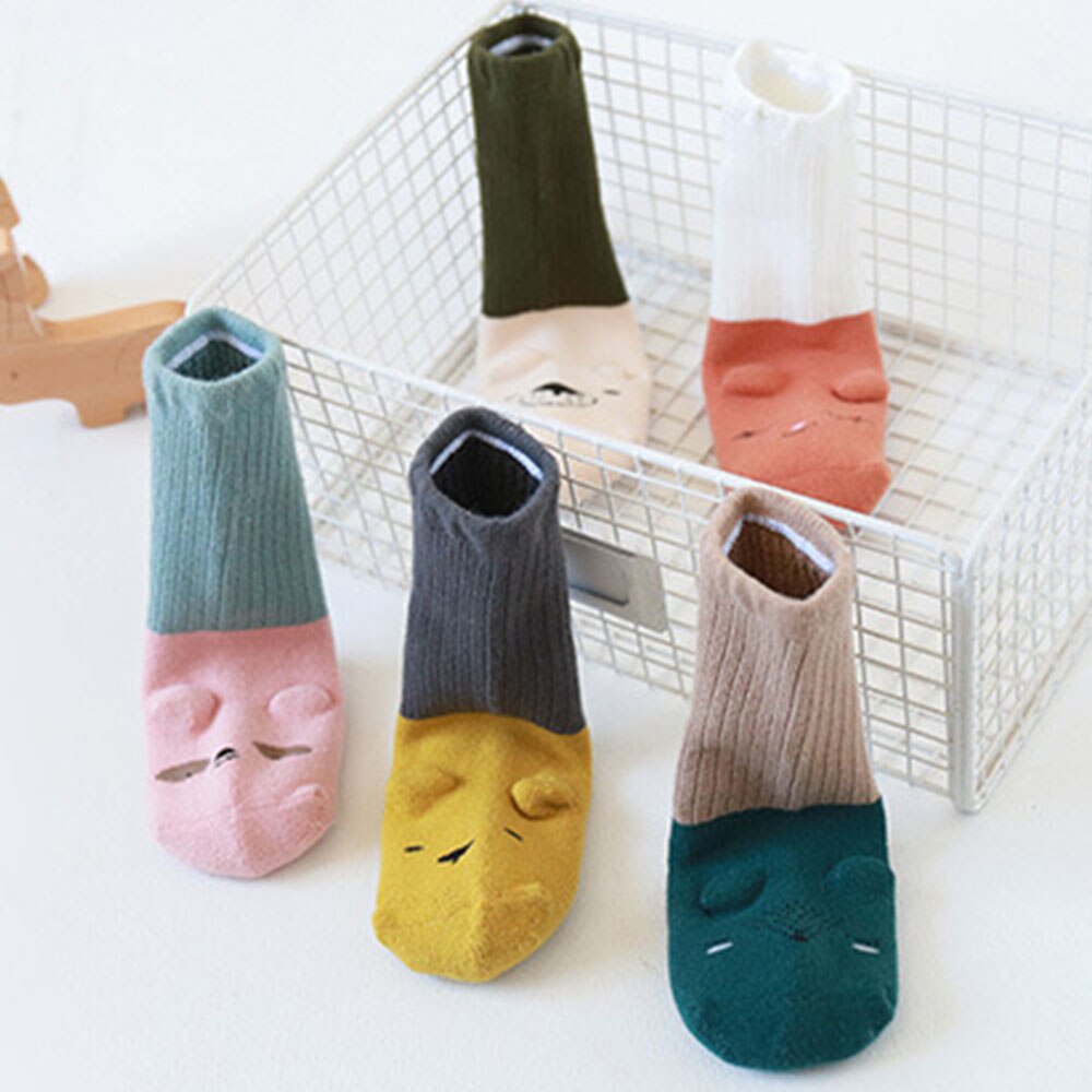 niemowlę kreskówka antypoślizgowe skarpetki podłogowe bawełna lista drukuj noworodek dziewczynki chłopiec zimowe skarpetki skarpety niemowlęce kolory pasujące wyroby pończosznicze