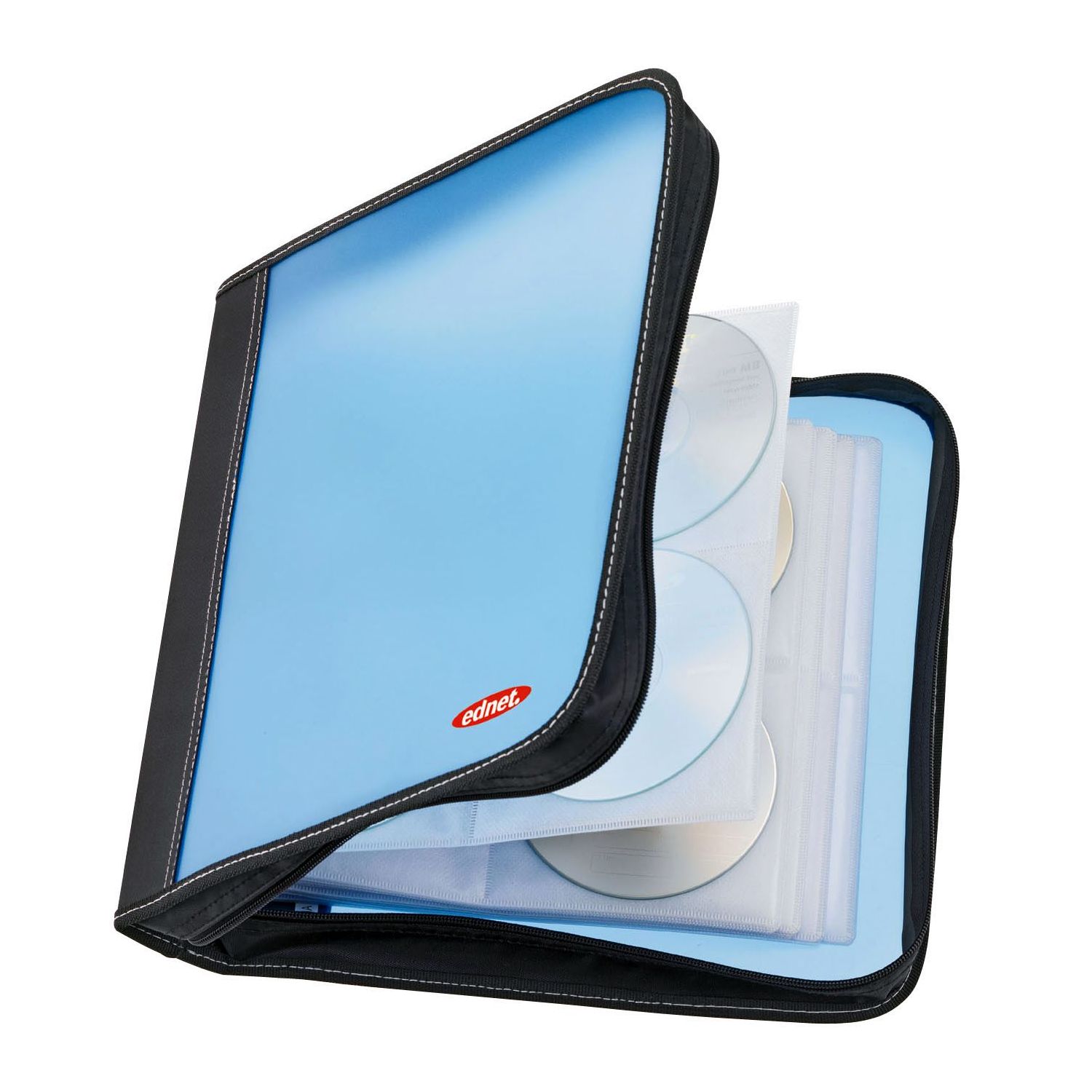 Classeur pour CD-DVD-BD | Plastique/nylon | 160 disques | Bleu-. Organisateur de portefeuille