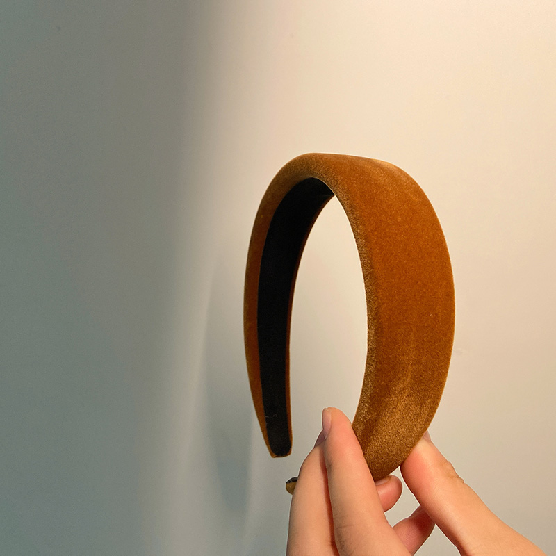 Fasce nere spesse invernali per donna fascia per capelli in spugna di velluto Ragazze Lunetta per capelli larga Elasticità Copricapo imbottito Accessori per capelli: verde