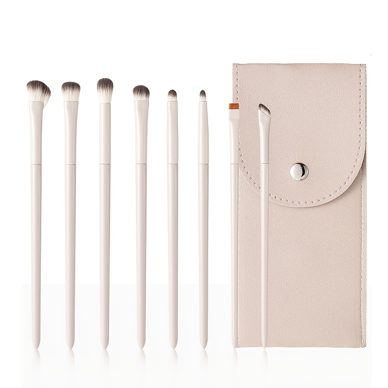 5-delige premium set oogschaduwkwasten, inclusief precisiekwasten voor het aanbrengen van make-up op de wenkbrauwen en voor fijne details – met nylonharen en een handvat van ABS-kunststof, het perfecte cadeau voor liefhebbers van make-up.
