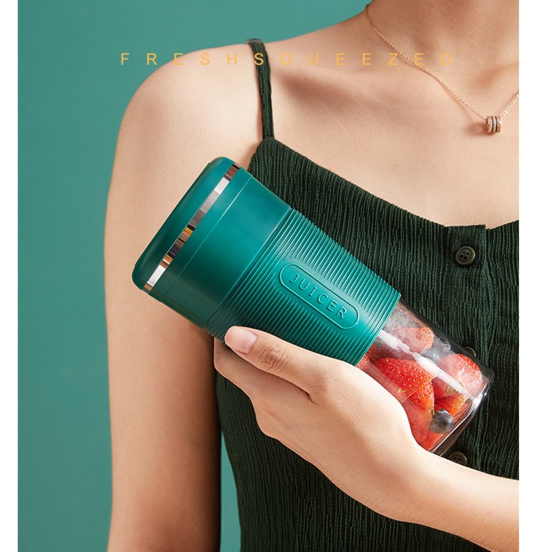 Personal Smoothie Blender, Portable Blender Travel, Battery Powered USB 300ML Juicer Electric For Home,Office,Sports,Outdoors