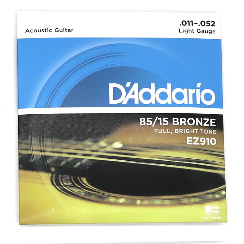Acoustic Guitar String One Set Of 6 Strings Bronze Material Full Bright Tone Extra Light Gauge Electric Guitar Strings sets: EZ910