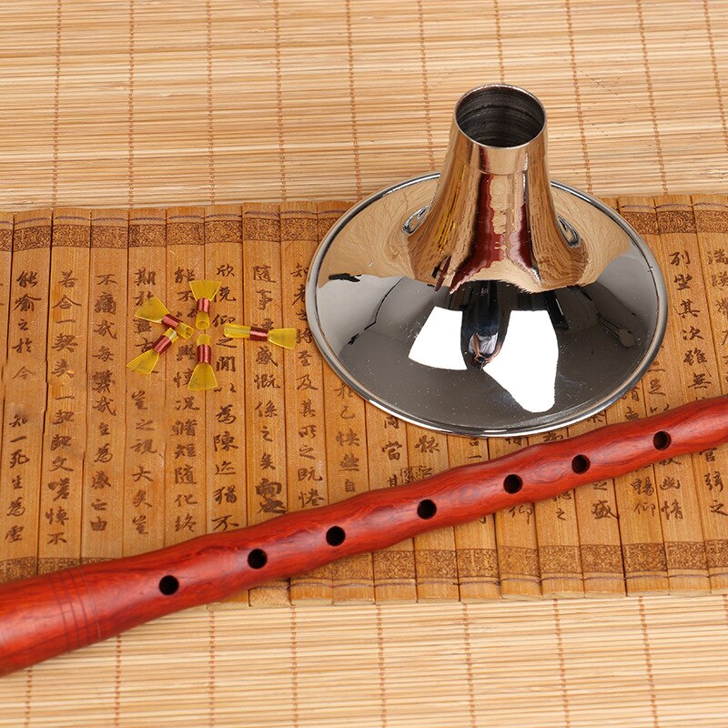 Instrumento Musical de viento folclórico chino, Suona/Shanai, clave de G D F,