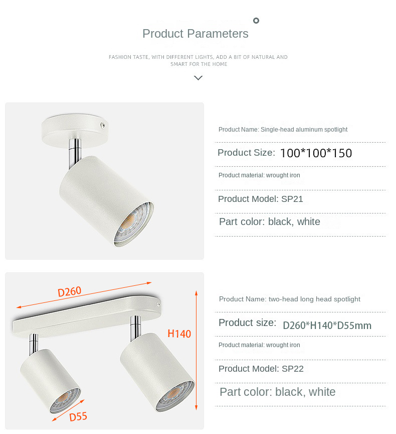 Nordic Creatieve Opbouw Draaibaar Huis Woonkamer Keuken Eiland 6W Vervangbare GU10 Led Cob Spot Plafond Downlight