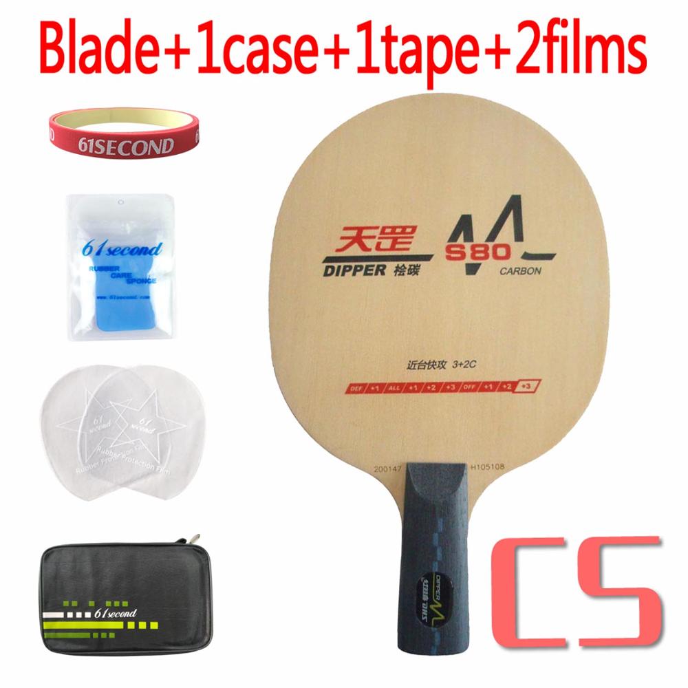 Dhs dipper dm. s80 fora + + + 3 + 2c ténis de mesa ping pong lâmina novo: CS with FM case
