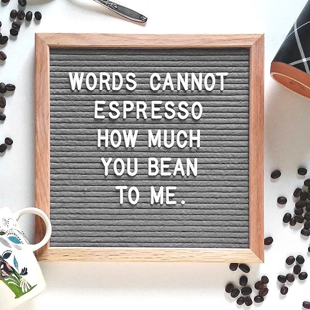 Signs Kids School Letter Board English Alphabet Removable Home Numbers Office Felt Display Frame Changeable Message