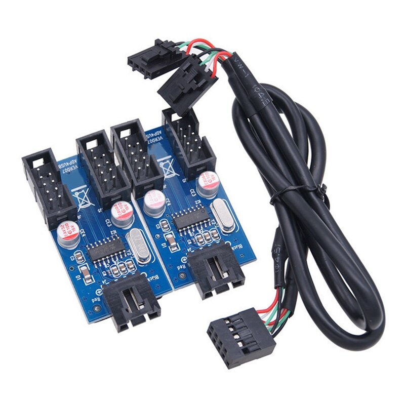 -9Pin USB Header Extension Kabel Karte Desktop 9-Pin USB HUB USB 2,0 9 Pin Stecker Adapter: 5cm