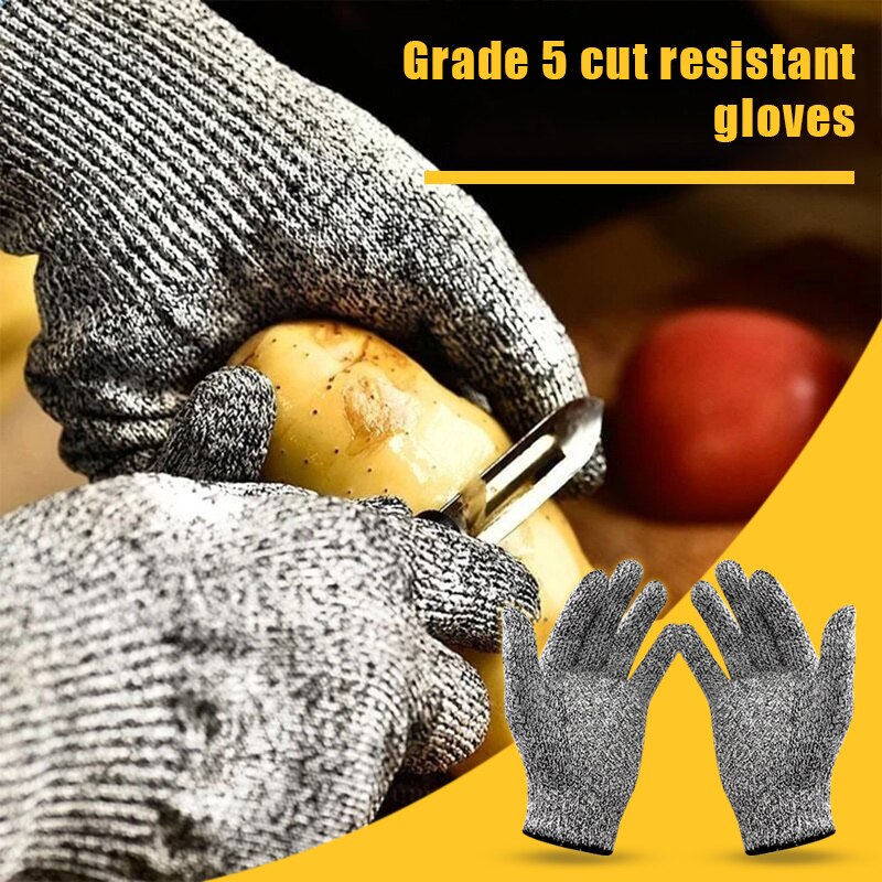 Cut Resistant Gloves 1 Pair Kitchen Work Anti-cutting Wear-resistant Safety Garden Gloves