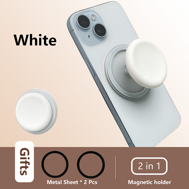 For Magsafe Magnetic Mobile Phone Grip Tok Holder For IPhone 15 Samsung Socket Pocket Support Mac Safe Ring Finger Folding Stand: Sky Blue