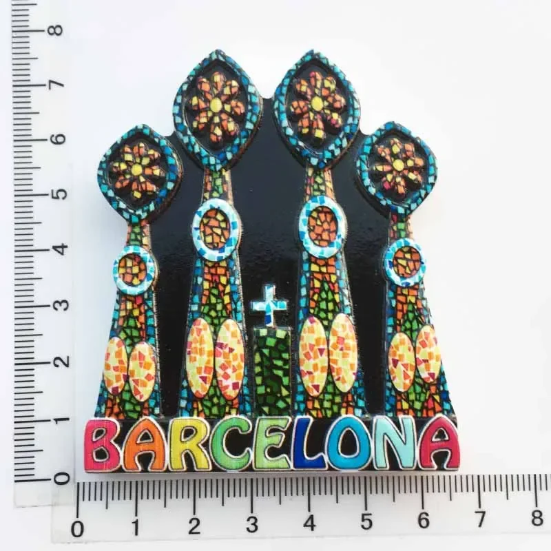 Spanien Kühlschrank Magneten Tourist Souvenir Cordoba Barcelona Mallorca Sevilla Cantabria Reise Magnetische Kühlschrank Aufkleber: Grün