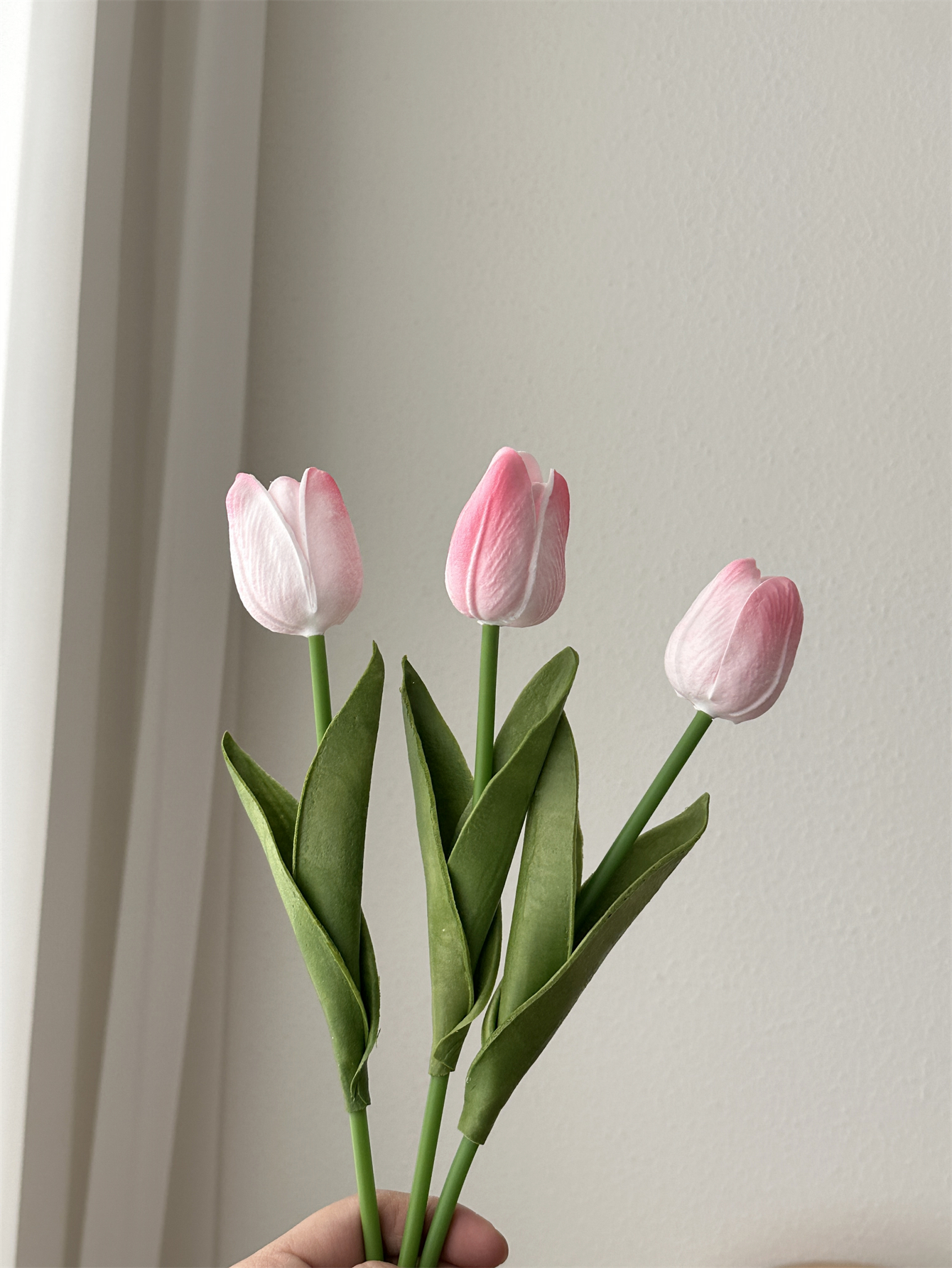 Tulip imitation flower home decoration decoration floral art bedroom decoration immortal bouquet: Rose Red