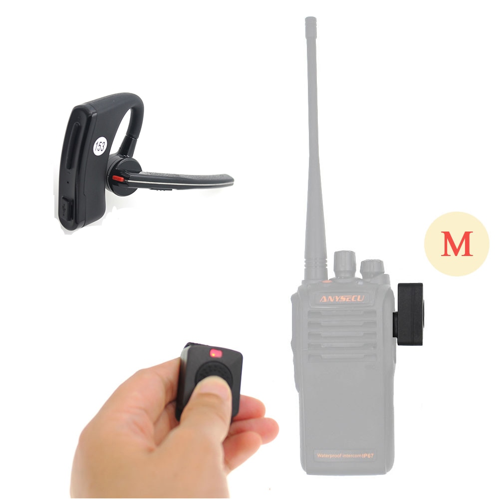 Draadloze Walkie Talkie Bluetooth PTT Headset Oortelefoon Voor HYT TC610 TC500 Motor GP300 GP308 GP68 GP88 Radio