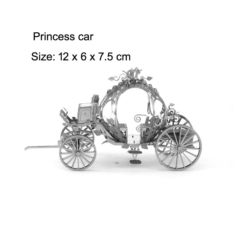 Dream castle building 3D Metal Puzzle pumpkin car locomotive model KITS Assemble Jigsaw Puzzle Toys For Children