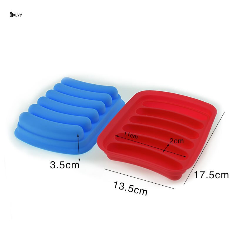 BXLYY 3 Couleurs Saucisse Faisant Moule bricolage à La Main En Silicone Burger Chaude Chien Fabricant Réutilisable Moule Cuisine Accessories.8z