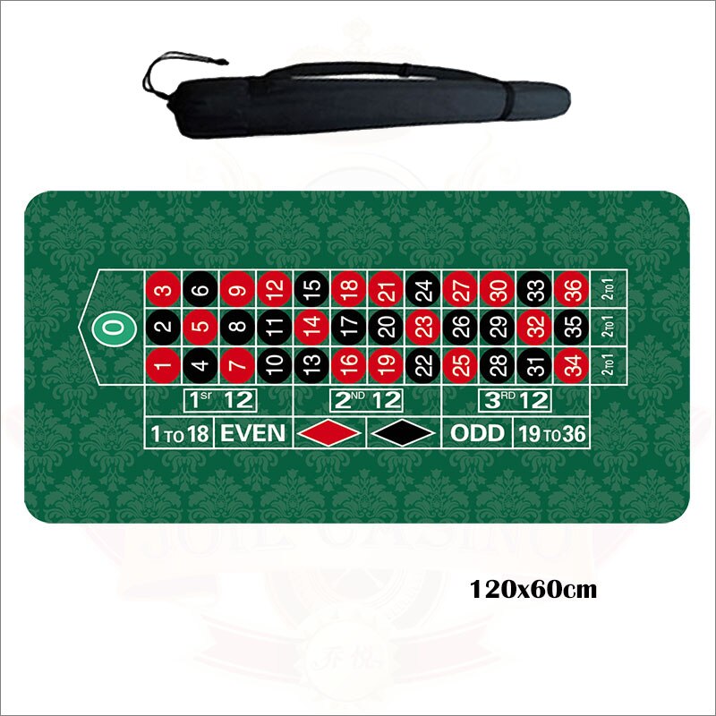 Tapis de Table de jeu de 1.2m, tissu de dessus de Table en caoutchouc, pour jeu de Poker Casino, Texas Hold'em Sic Bo, Blackjack, tapis de jeu: Roulette European