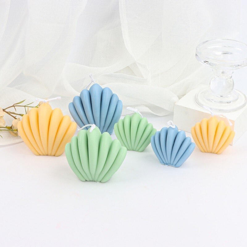 DIY 3D Shell Candle Mold 3d Silicone Molds Aroma Candles Molds for Plaster Candle Making Supplies Handmade Form