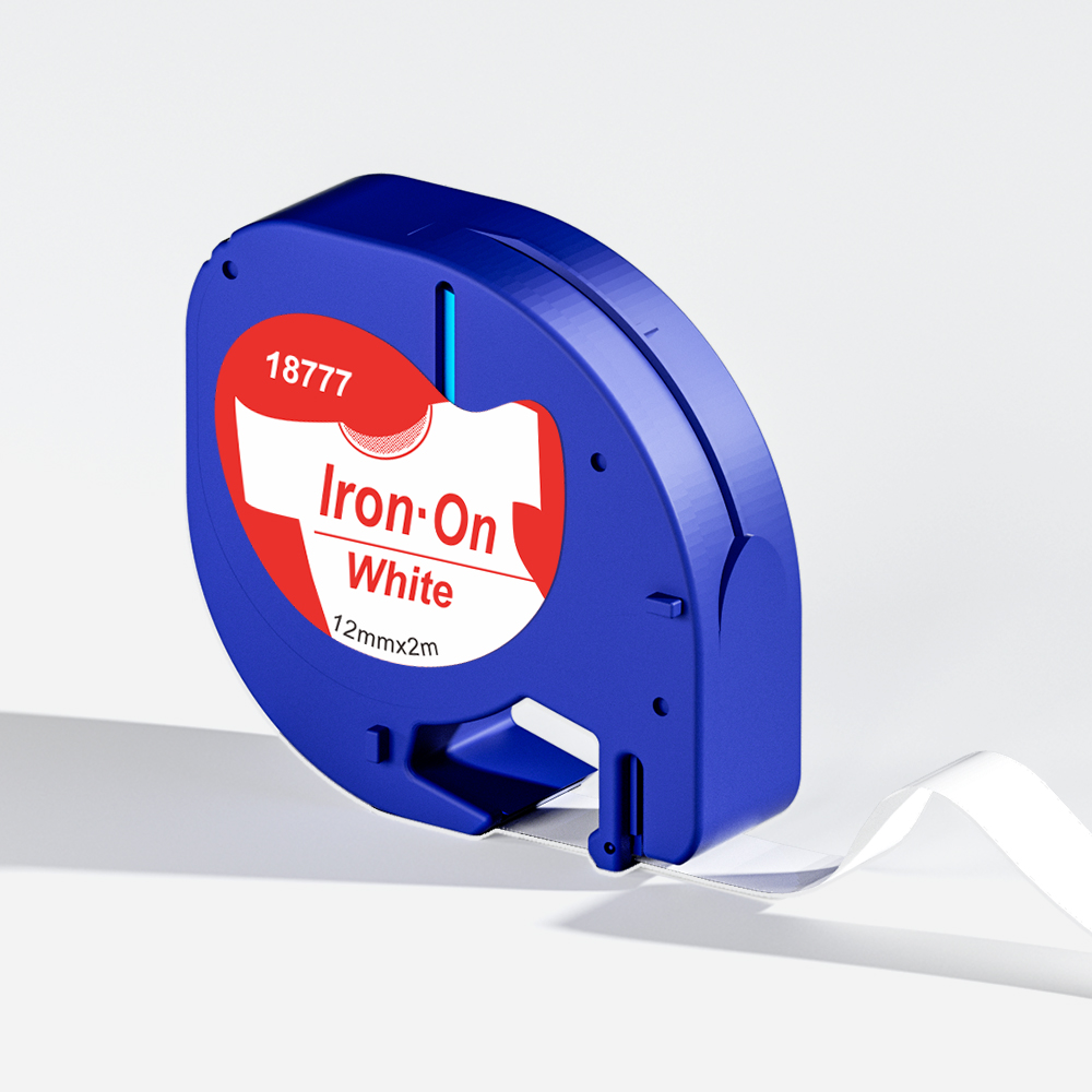 Pour ruban d'étiquettes Letratag 12mm cartouche plastique/papier/tissu noir sur blanc 91201 pour Dymo LetraTag LT-100H étiqueteuse 200B QX50: plum