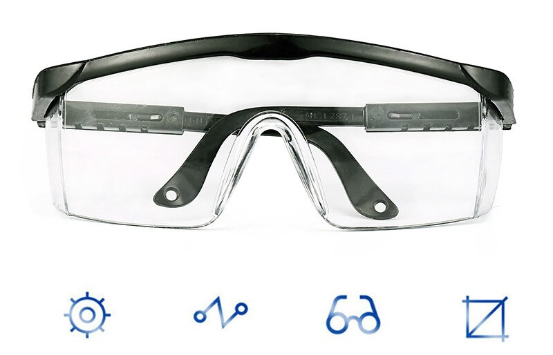 Neue schutzbrille für chemische forschung schock auswirkungen Wind staub schutzbrille reiten schweißen geschnitten zwiebel brille: Schwarz
