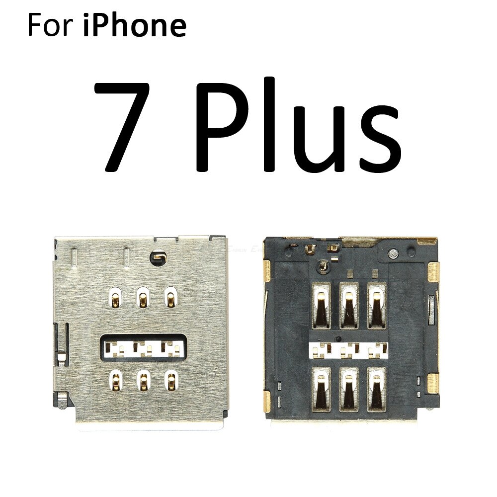 Sim-kort fack kortplats hållare läsare del för iphone 5 5s se 5c 6 6s 7 8 plus fack kortplats uttag: För iphone 7 plus