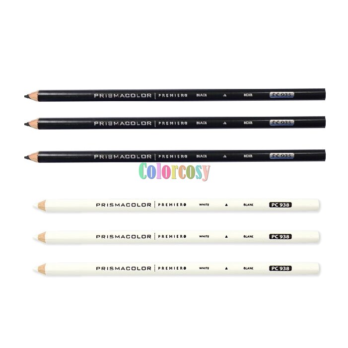 Prismacolor Pencil 150 132 Premier Soft Set Coloured Genuine Assorted Colors ,Perak Horse Oily Color Drawing Pencils Box: 3pc pc935 3pc 938