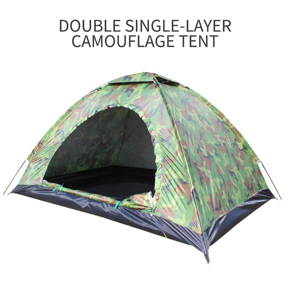 Camouflage tente lit suspendu voyage randonnée literie tente pliante Double couche tente Durable besoin de construire Polyester Camping