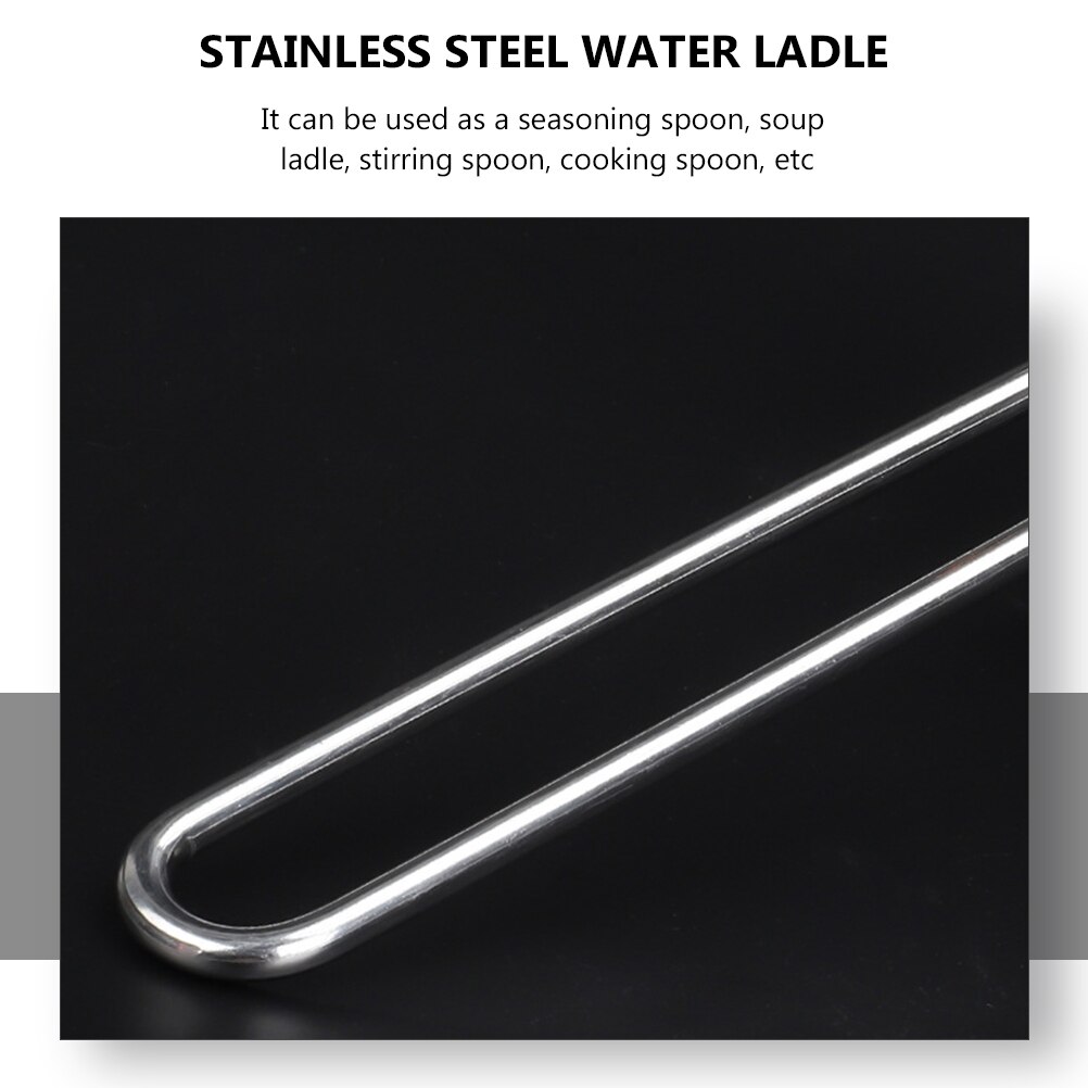 1Pc Stainless Steel Water Ladle Long Handle Soybean Ladle for Restaurant Dining Hall