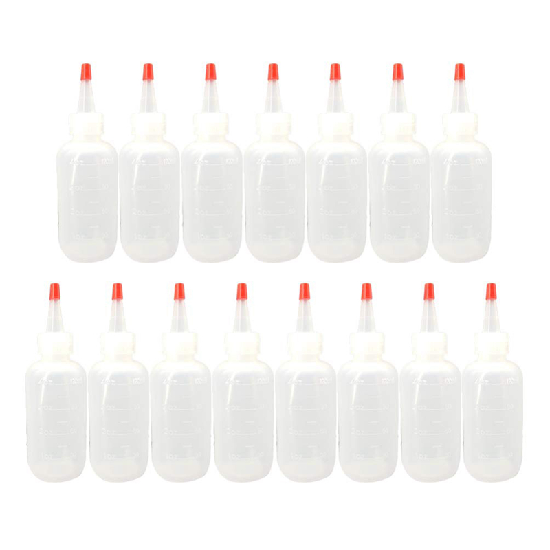 ! Paquete de 15 botellas dispensadoras de 4 onzas (120Ml) con tapas de punta roja, buenas para manualidades, arte, pegamento, multiusos: Default Title
