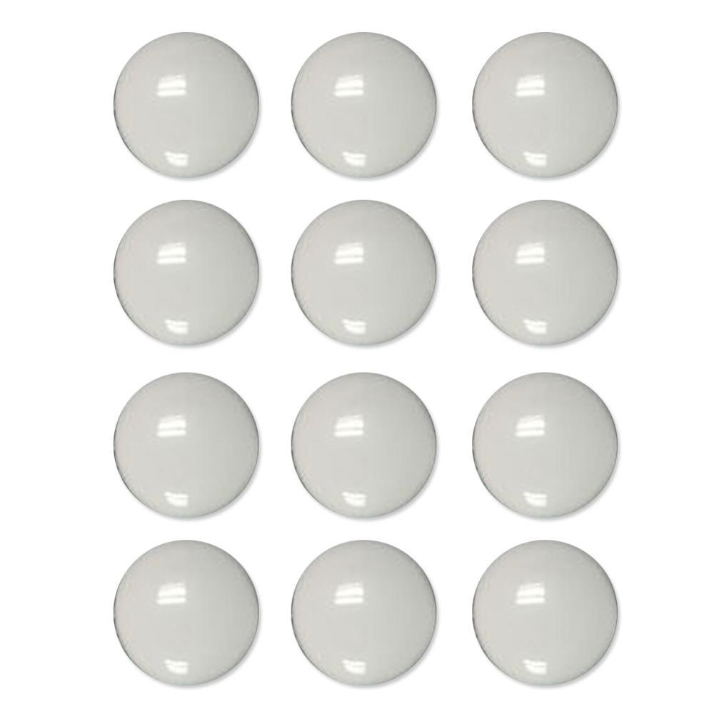 12 stuks zwarte universele auto deurslot schroefbeschermer sticker afdekking schroeven dop anti-roest accessoires interieurbekleding afdekkingen styling: Wit