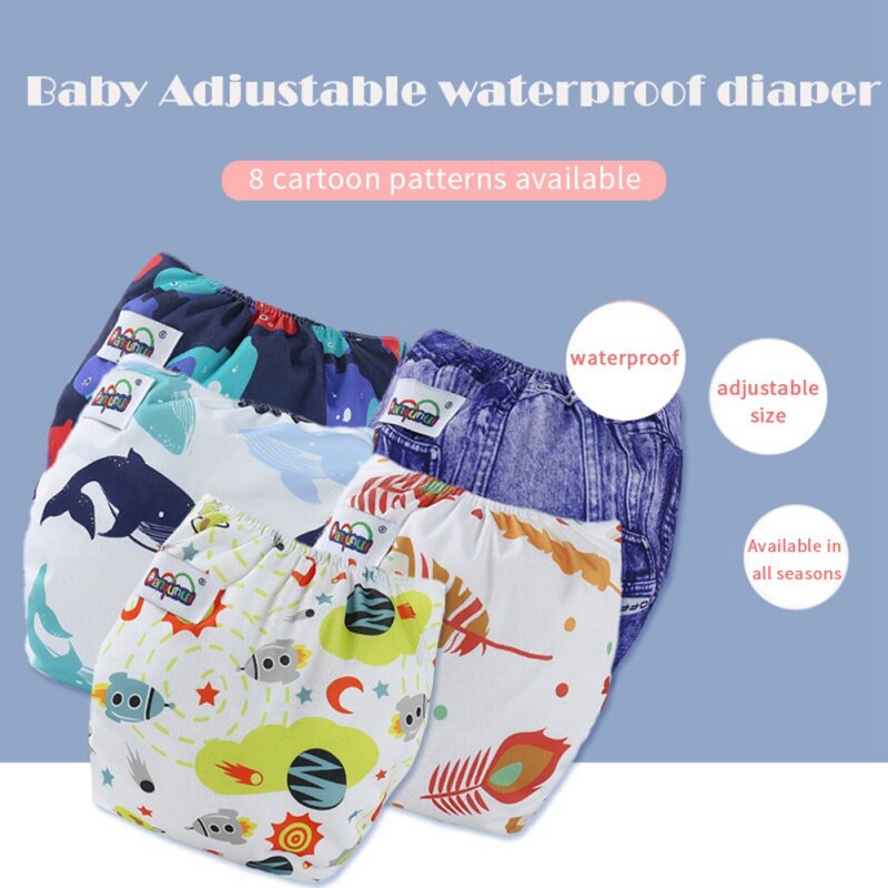 Baby Infant Reusable Breathable Washable Cloth Diaper Kids Cartoon Nappy Cover Diapers3